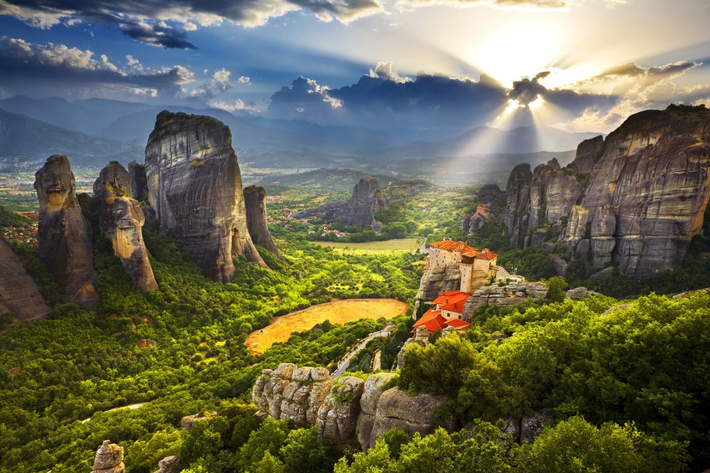 Meteora rocks of Greece