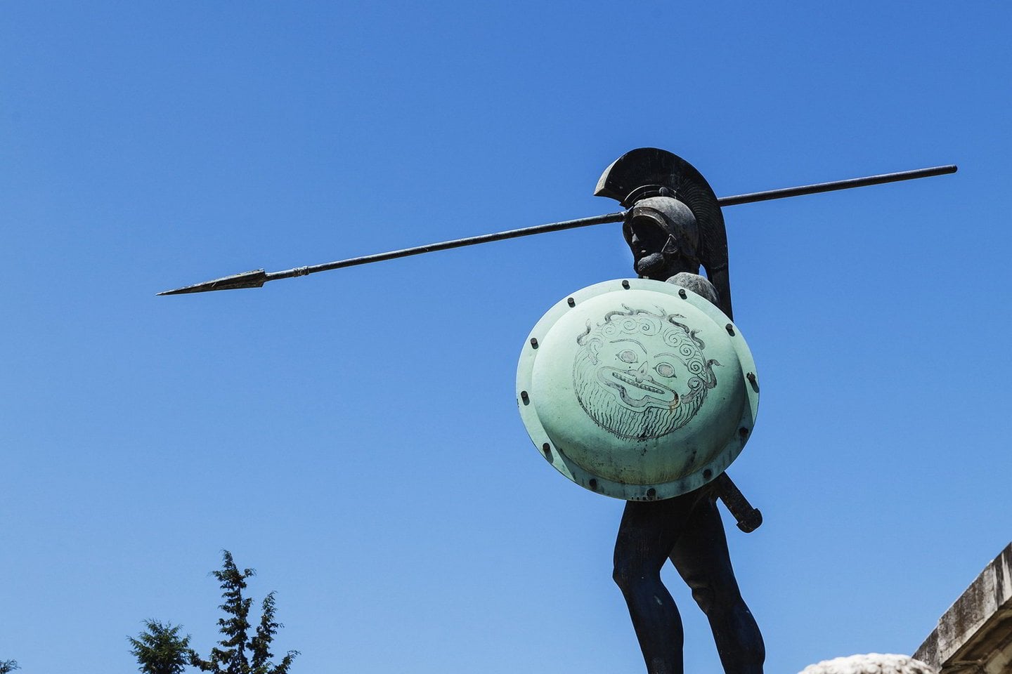 The statu of the Spartan king Leonidas at Thermopylae