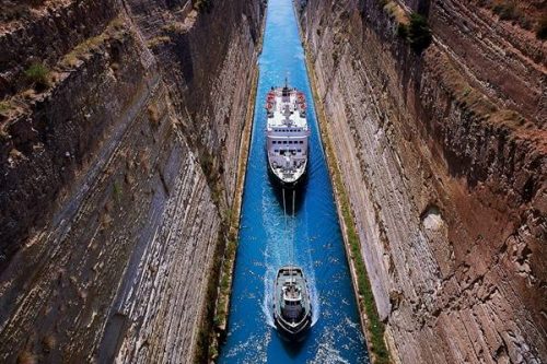 The Corinth canal, Greece