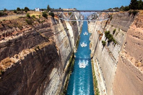 Corinth canal, Greece