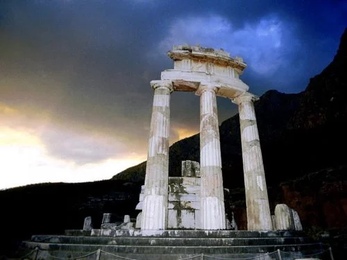 Athens Pronea temple in Delphi Greece
