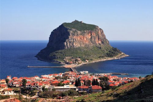 Monemvasia in Peloponnese Greece