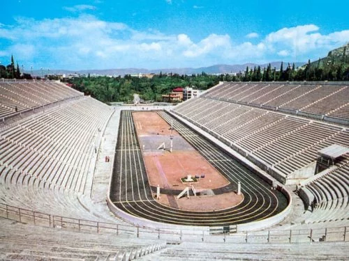 The Panathenian Kallimarmaro Olympic stadium in Athens Greece