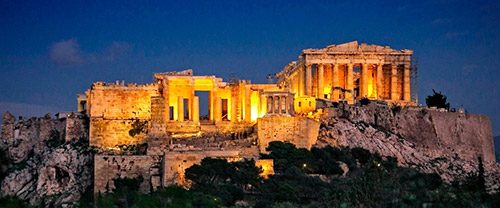 acropolis at night